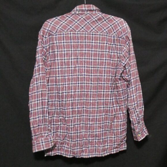 CROCODILE | large | 100% Cotton | Plaid Button-Up Front Casual Shirt | 2 Pockets - Picture 2 of 16